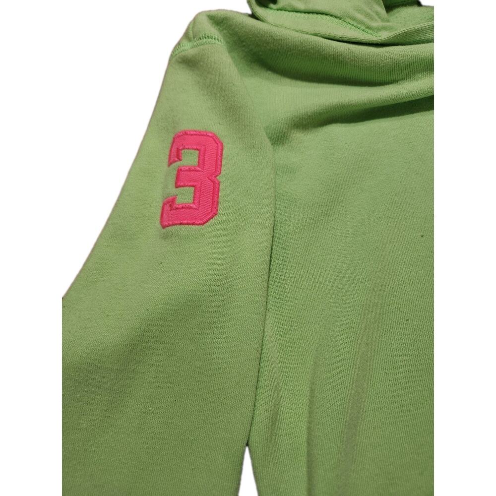 Polo Ralph Lauren Girls Big Pony Lime Green/Pink Hoodie Size XL - Picture 4 of 7